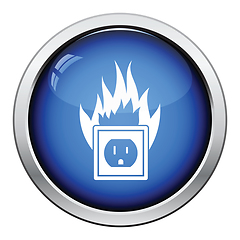 Image showing Electric outlet fire icon