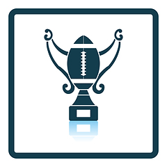 Image showing American football trophy cup icon