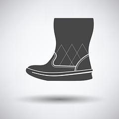 Image showing Woman fluffy ugg boot icon 