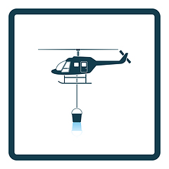 Image showing Fire service helicopter icon