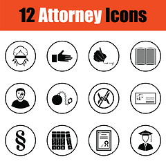 Image showing Set of attorney icons