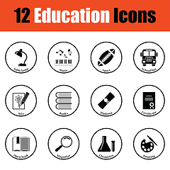 Image showing School icon set