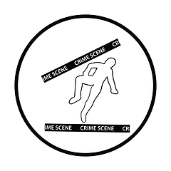 Image showing Crime scene icon