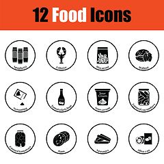 Image showing Set of food icons