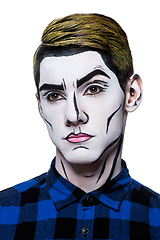 Image showing young man with popart body paint