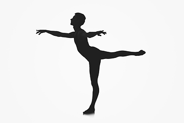 Image showing male ballet dancer silhouette