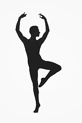 Image showing male ballet dancer silhouette