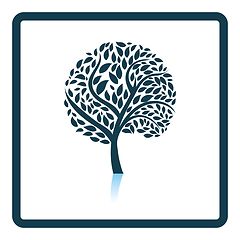 Image showing Ecological tree with leaves icon