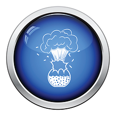 Image showing Icon explosion of chemistry flask