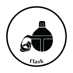 Image showing Touristic flask  icon
