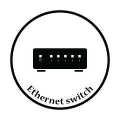 Image showing Ethernet switch icon Vector illustration