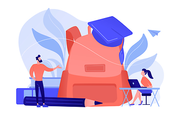 Image showing Back to school 2018-2019 concept vector illustration.