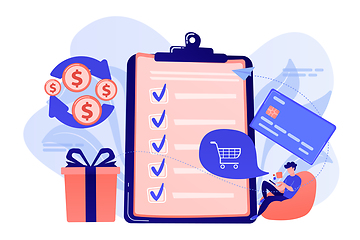 Image showing Cash back concept vector illustration.