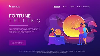 Image showing Fortune telling concept landing page