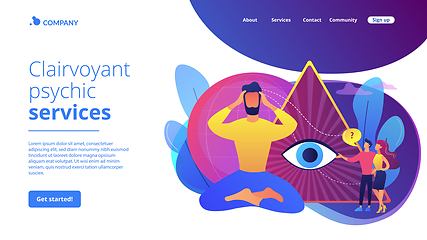 Image showing Clairvoyance ability concept landing page