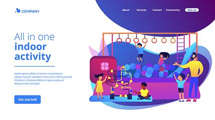 Image showing Playroom for kids concept landing page