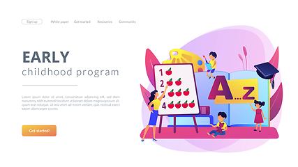 Image showing Early education concept landing page