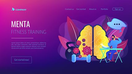 Image showing Mind fitness concept landing page