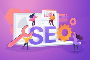 Image showing SEO optimization concept vector illustration