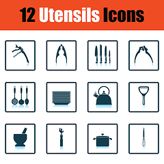 Image showing Utensils icon set