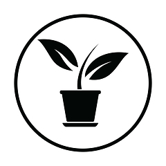 Image showing Plant in flower pot icon