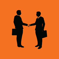 Image showing Meeting businessmen icon