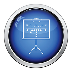 Image showing American football game plan stand icon