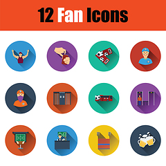 Image showing Set of twelve soccer icons