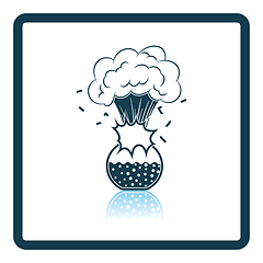 Image showing Icon explosion of chemistry flask