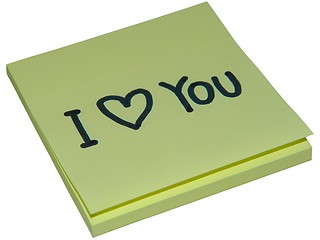 Image showing I love you