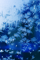 Image showing Openwork Snowflakes on Window