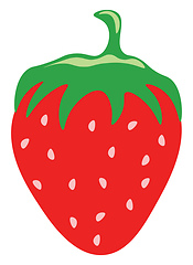 Image showing A strawberry vector or color illustration
