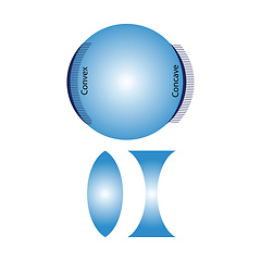 Image showing Science lens vector illustration on white background.