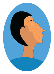 Image showing Profile picture of an young man vector or color illustration