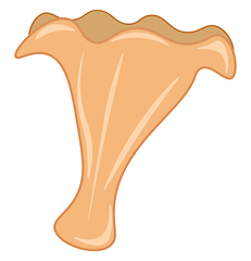 Image showing A flower shaped mushroom vector or color illustration