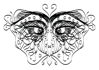 Image showing Line mask vector or color illustration