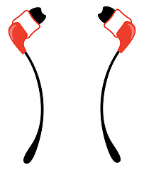 Image showing Trendy mobile set earphone vector or color illustration