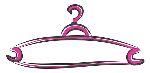 Image showing Pink coat hanger vector illustration on white background 