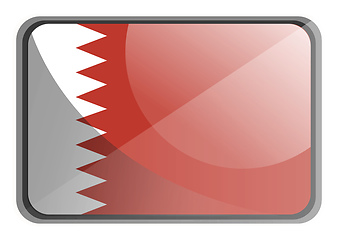 Image showing Vector illustration of Bahrain flag on white background.