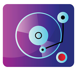 Image showing Purple and blue music mixete vector illustration on a white back