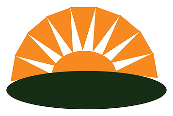 Image showing A sunset vector or color illustration