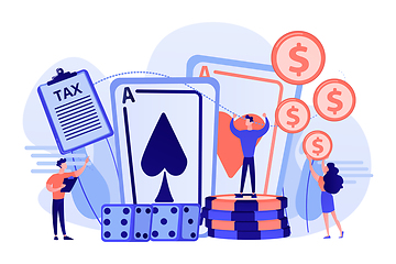 Image showing Gambling income concept vector illustration.