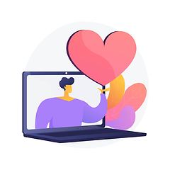 Image showing Online dating website vector concept metaphor