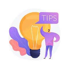 Image showing Tips and creative ideas vector concept metaphor.