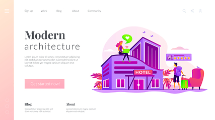Image showing Design hotel landing page template