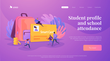 Image showing Smartcards for schools landing page template.