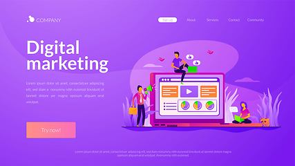 Image showing Marketing landing page template