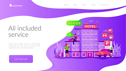 Image showing All-inclusive hotel landing page template