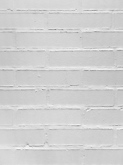 Image showing Brick wall painted with a white paint 