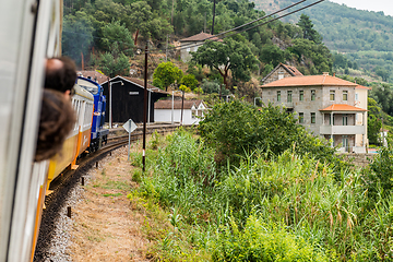 Image showing Historic train on Mirao Train Station